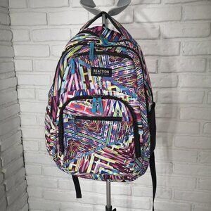 Reaction Kenneth Cole Multi Colored Unisex Zipper Closure Back Pack
